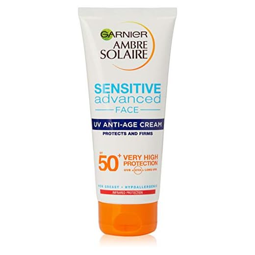 Garnier Delial ambre solaire sensible SPF 50 + Anti Envejecimiento Crema Solar, 100 ml