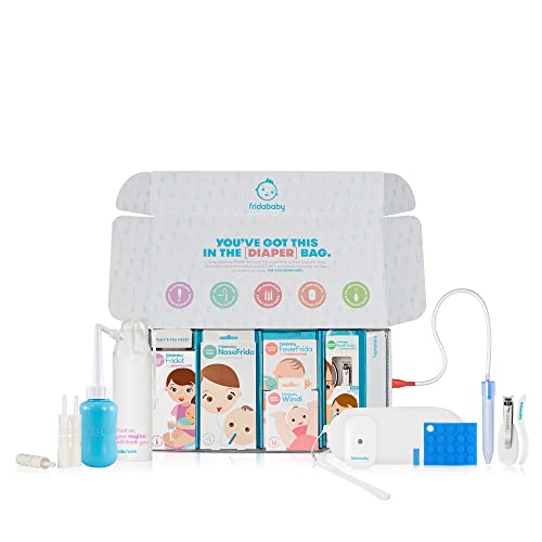 Image of Frida Baby Big Bundle of Joy includes NoseFrida, Windi and other baby essentials for new parents