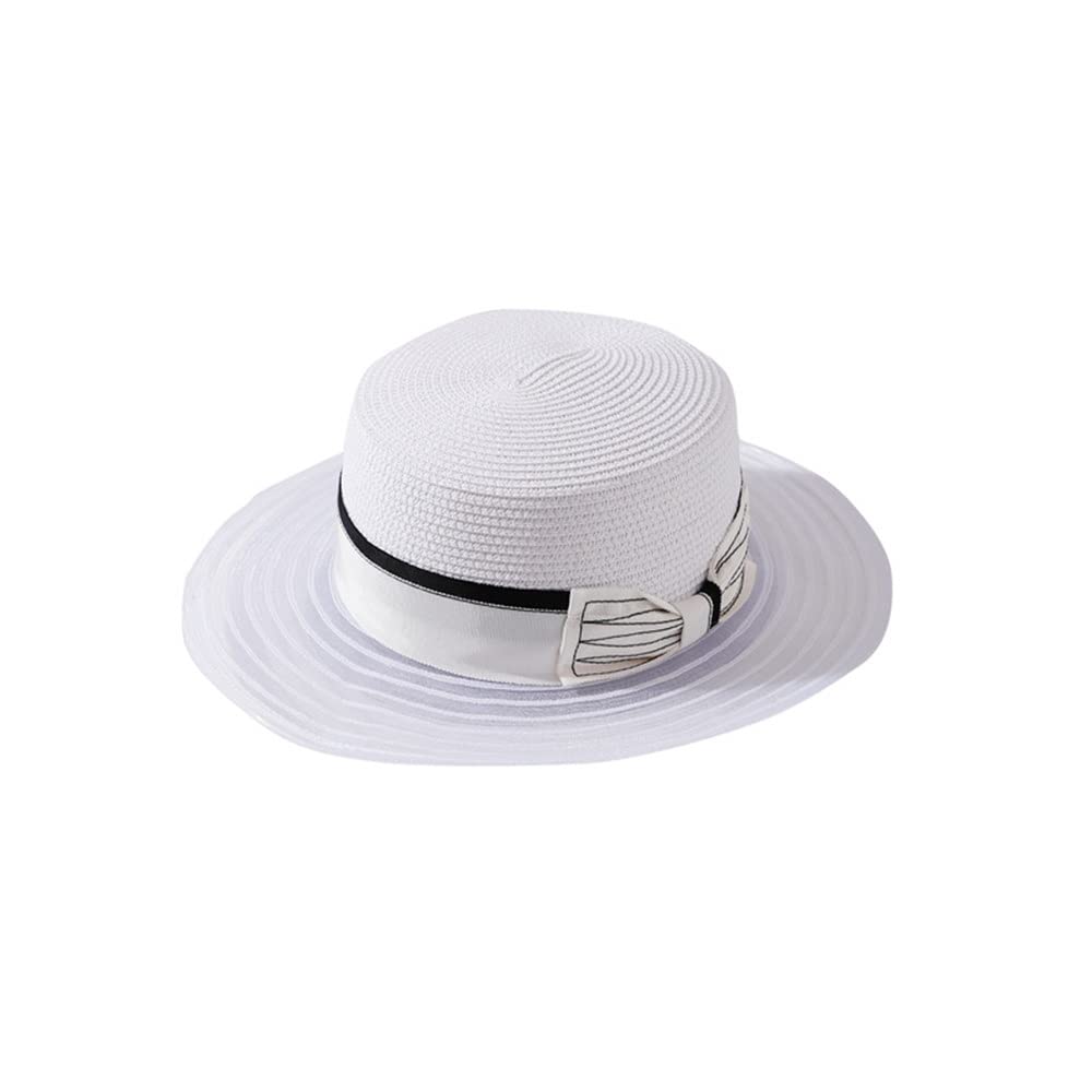SLEDEZ Sombrero De Paja para Mujer Sombrero de Paja Hueco Personalizado for Mujer Summer Hundred Take Seaside Holiday Cap
