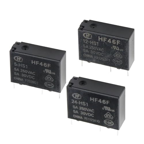 Relé de potencia HF46F-12-HS1 con contacto normalmente abierto de 5A y alta sensibilidad
