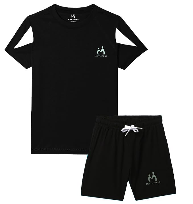 Image of MIST N FOGG Boys and Girls Sports T-Shirts and Short Set