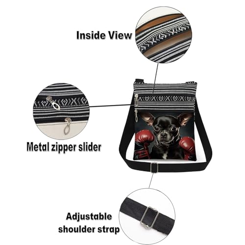 XiaoGalaee Chihuahua Boxer Dog Crossbody Bag Gift for Boxing Club Members - image 6