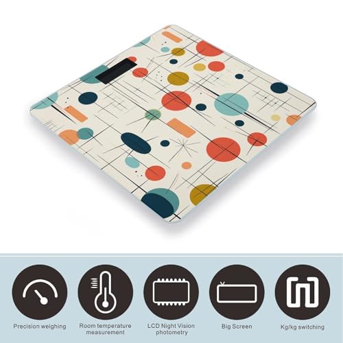 Báscula Digital Moderna de Baño con Plataforma Amplia miniatura 3