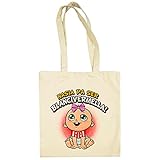 Bolsa de tela nacida para ser Blanc i vermella para aficionada al fútbol de Girona - Beige, 38 x 42 cm