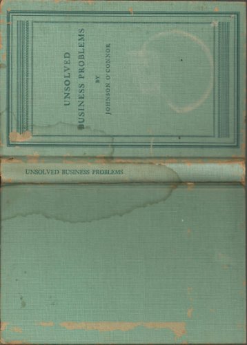 Unsolved Business Problems B000LA9QEU Book Cover