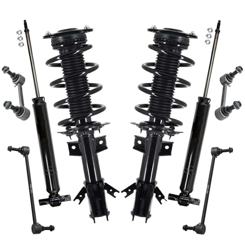 Detroit Axle - 8pc Suspension Kit for Ford 2015-2022 Edge, 2 Front Struts with Coil Spring 2 Rear...