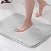 MIULEE 1 P Tapis de Bain Antidérapant en Mousse Hydrophile Mémoire Fibre Superfine Doux Confortable Tapis d'Entré pour Salle de Bain Baignoire Cuisine 40x60CM Gris Clair