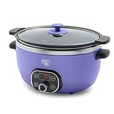 GreenLife 6 Quart Ceramic Slow Cooker, PFAS-Free, Programmable, Removable Healthy Nonstick Pot for Family Meals, Sear on Stovetop, Keep Warm,...