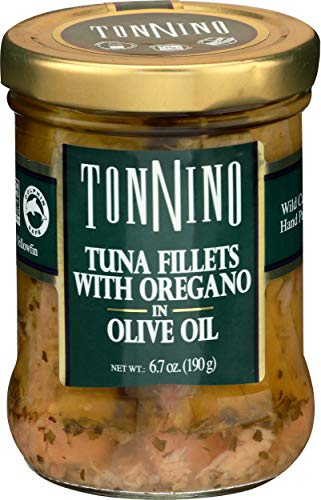 Tonnino Oregano Olive Oil Yellowfin Tuna Fillets, FAD-Free, 6.7 oz 6pk