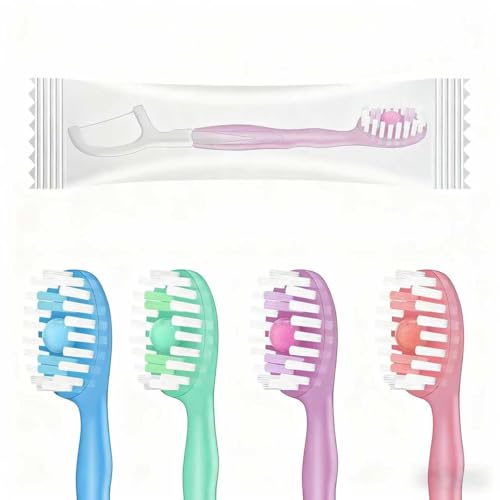 Mini Brushes-Disposable Toothbrushes with Toothpaste and Pick for Work or Travel, 10Count （Pack of 1） (Mint Flavor)