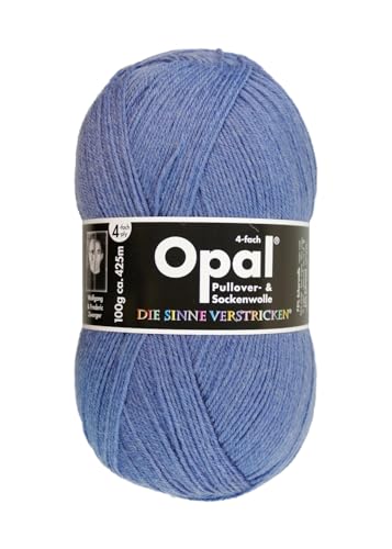 Opal Uni Solid Color Sock Yarn 4-Ply 100g Jeans Blue