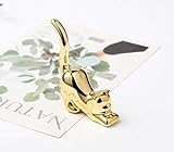 Ardax Ceramic Animal Figurines Ornaments, Gold Home Decor Sculptures and Statues Handmade Artware Gifts (cat)
