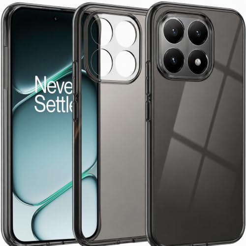 Image of VONZEE Compatible with Oneplus nord 6 5g Back Cover Case Clear,[ Anti Yellow ][Military Grade Protection] Hard PC Back Cover Transparent-Black