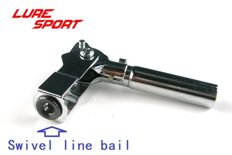 LureSport Swivel Roller Top Guide Heavy Duty Boat Rod Guide with Ceramics Reel Rod Building Component Repair DIY Accessory (Black Tube ID4.6mm)