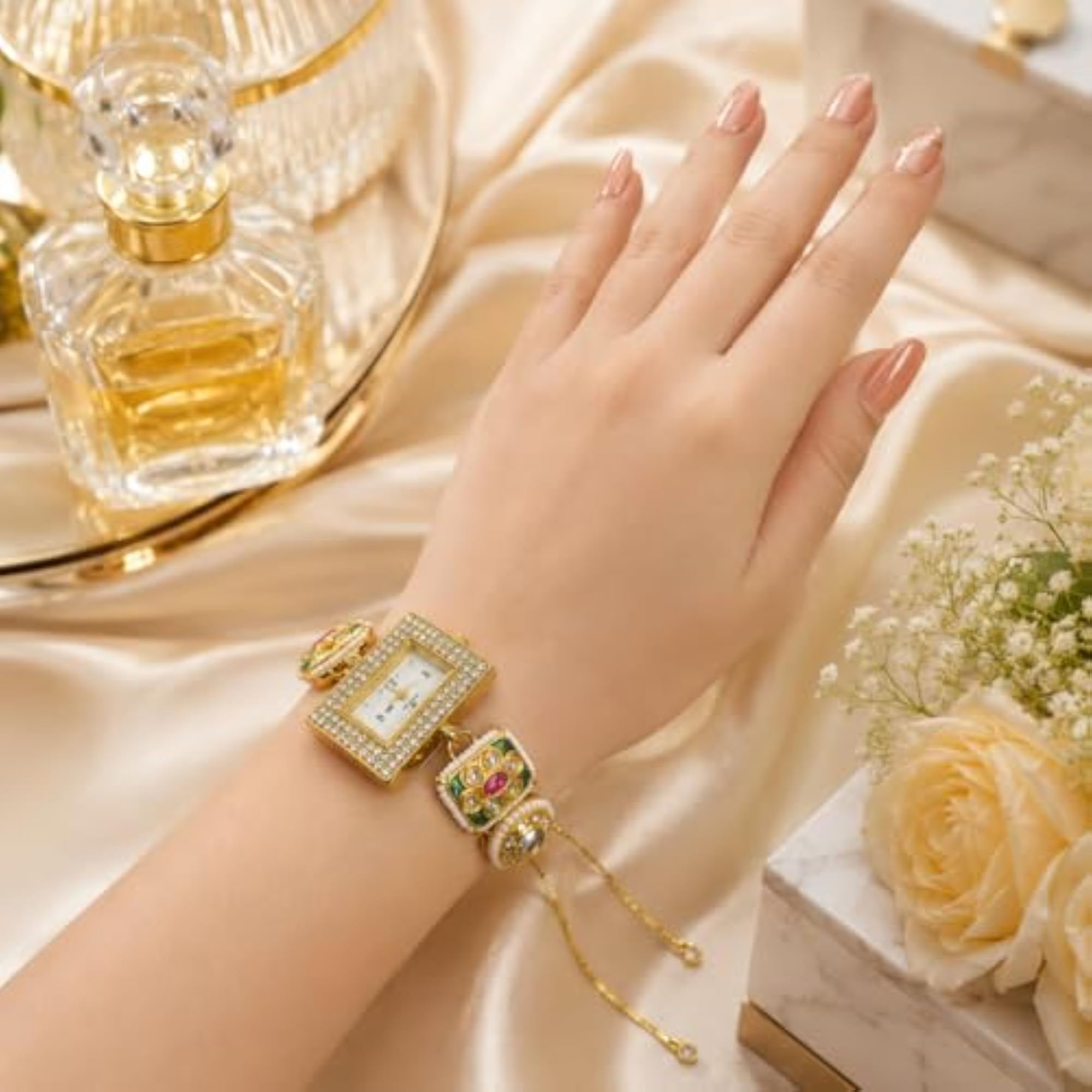 Kashmiri Crystal Studded Analog Watch for Women
