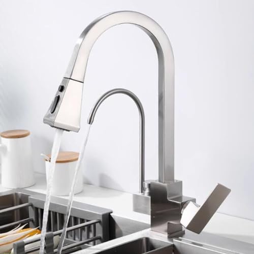 Robinet de cuisine extractible 3 voies en laiton pour éliminer les bouteilles plastique