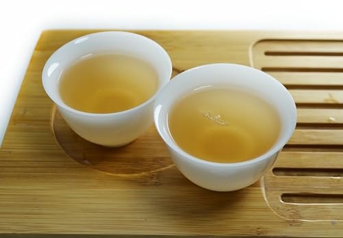 Image of Liang baobao Ice Jade White Porcelain Cups,2 oz Teacup Set of 4 Suet-fat Jade Porcelain Chinese Tea Cup Set for Gongfu Tea (small cups)