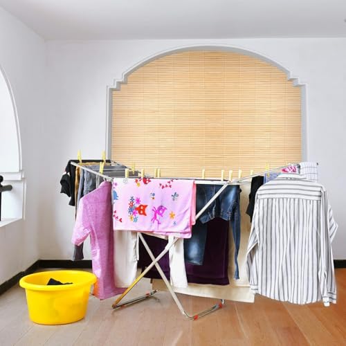Image of Cloth Dryer Stand Double Rack Cloth Stainless Steel Foldable Stands for Drying Clothes Steel