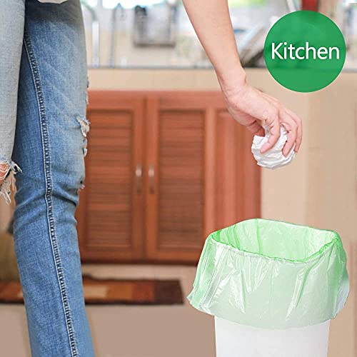 Image of Biodegradable Trash Bags -Eco Tone 19-21 inch Tall Kitchen Green Garbage Bags Medium Wastebasket Bags for Bathroom Home Bedroom Office Garbage Can (Pack of 10 Roll)