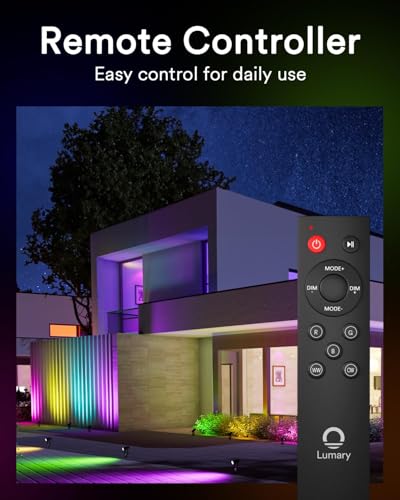 Image of Lumary Smart Landscape Lights 56Ft, 6 Pack RGBAIWW Low Voltage Landscape Lighting, IP65 Waterproof Spotlight Color Changing Garden & Yard Lights, App /Voice /Remote Control, Compatible with Alexa