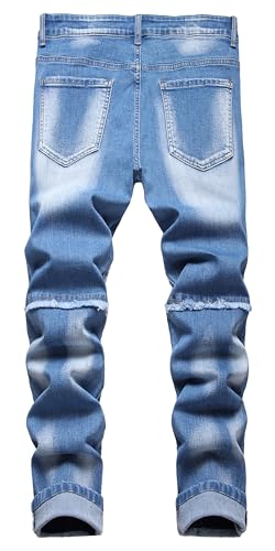 Kengue Men's Slim Slim Slim Micro Elastic Comfortable Fashion Jeans Pants2