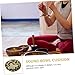 FRCOLOR Handcrafted Singing Bowl Cushion 10cm Decorative Sound Bowl Pad for Meditation and Buddhist Practices Temple Accessory