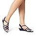 DREAM PAIRS Women's Strappy Wrapped Dressy Wedge Sandals Comfortable Low Heel Casual Summer Shoes,Size 10,Navy,DWUMWS2504