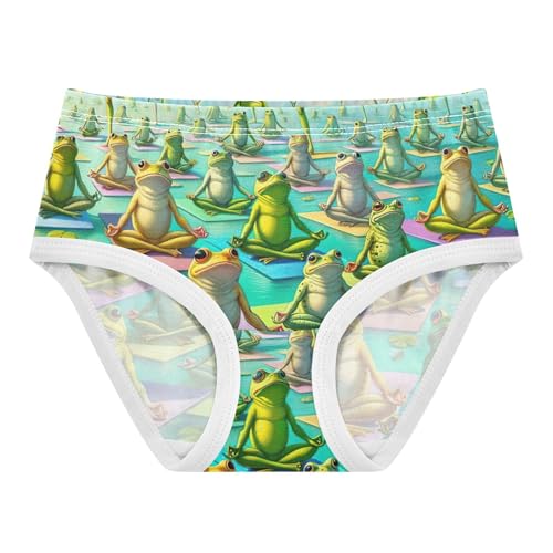 Cotton Girls Underwear Toddlers Funny Frogs Green Panties for Girl Animals Briefs Kids Undies 2t