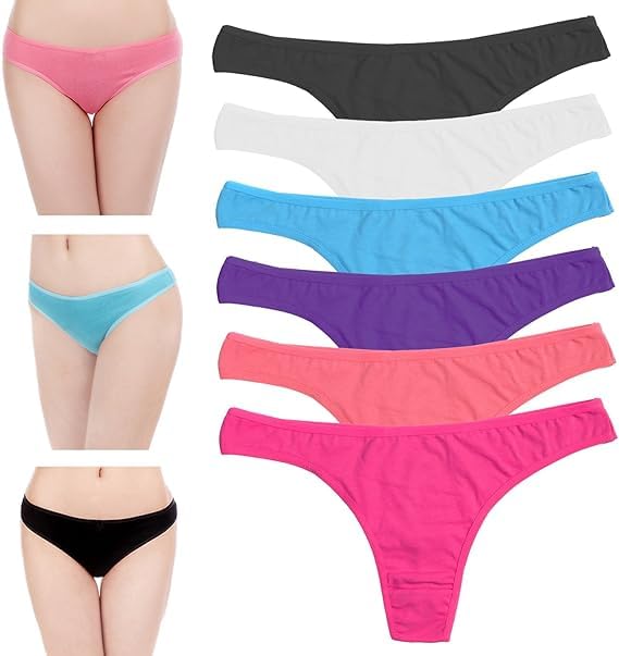orlizea Women's Viscose Cotton G-Staring Thong Panties Combo Pack of 6 | Thong Panty for Women Sexy |T-Back Panty Set for Women-picture-45