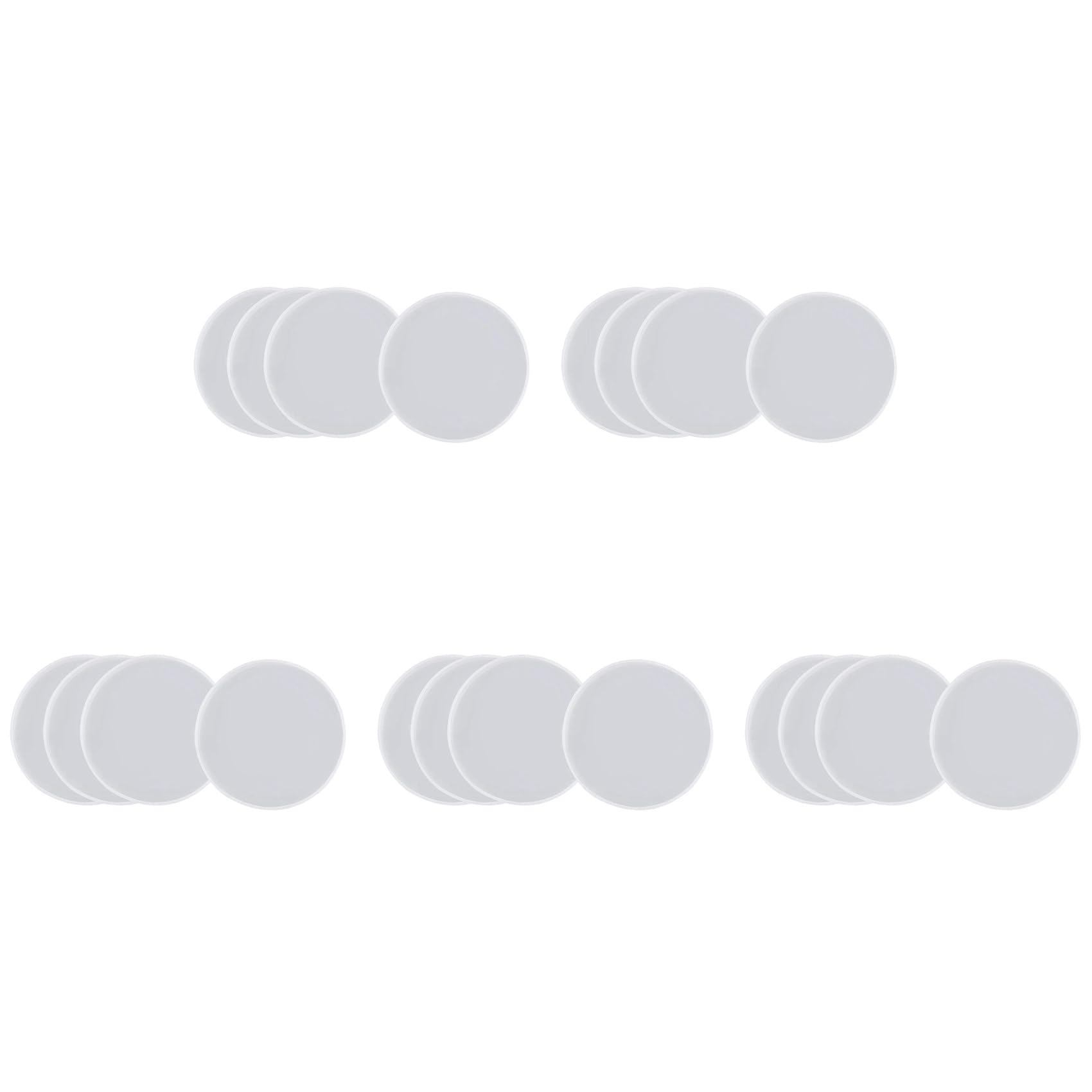 Hndhbfgrt 20PCS Round Resin Coaster Mold for Resin Casting,Epoxy Molds for Casting with Resin,Concrete,Cement and Polymer Clay