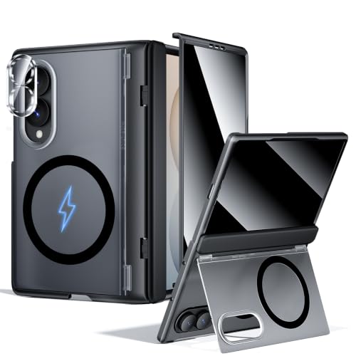 Gotubiim Samsung Galaxy Z Fold 8 �P�[�X [�v���C�o�V�[�X�N���[���v���e�N�^�[+�J�����J�o�[�t��] �����B���L�b�N�X�^���h�AMagSafe�Ή��A�S�g�q���W�ی�A�u���b�N