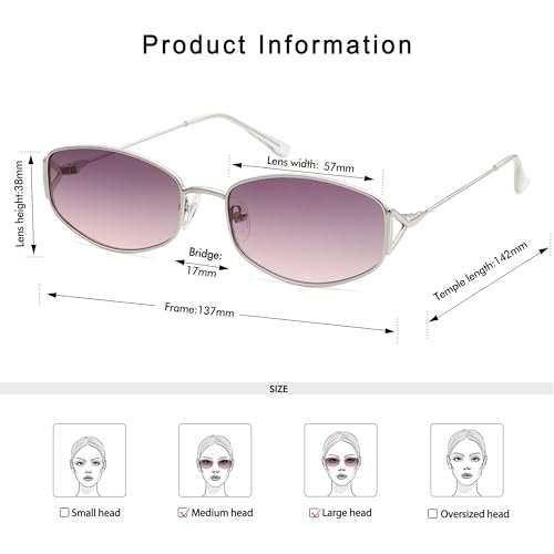 Retro Oval Sunglasses For Women Men Hexagonal Rectangle Metal Frame Sun Glasses AP3625