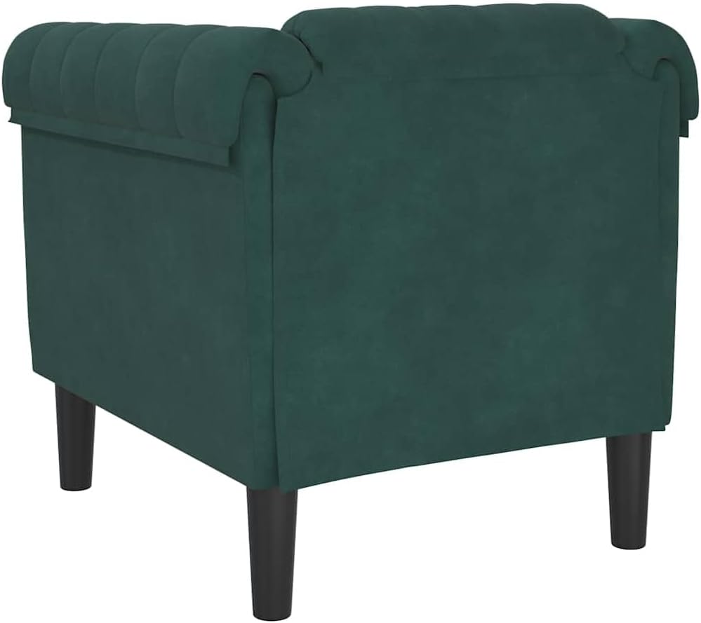 Sofa Chair Dark Green Velvet (100% Polyester) Living Room Furniture