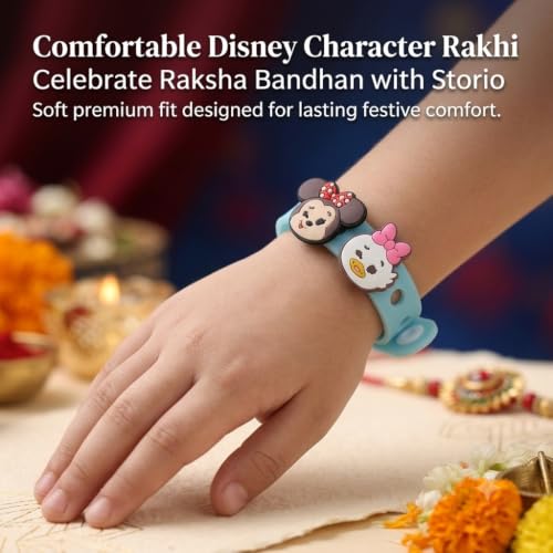 Image of Disney Minnie Mouse DIY Charms Rakhi | Mix and Match Charms | Rakhi for Boys and Girls, Bhaiya, Bhai | Raksha Bandhan Gift