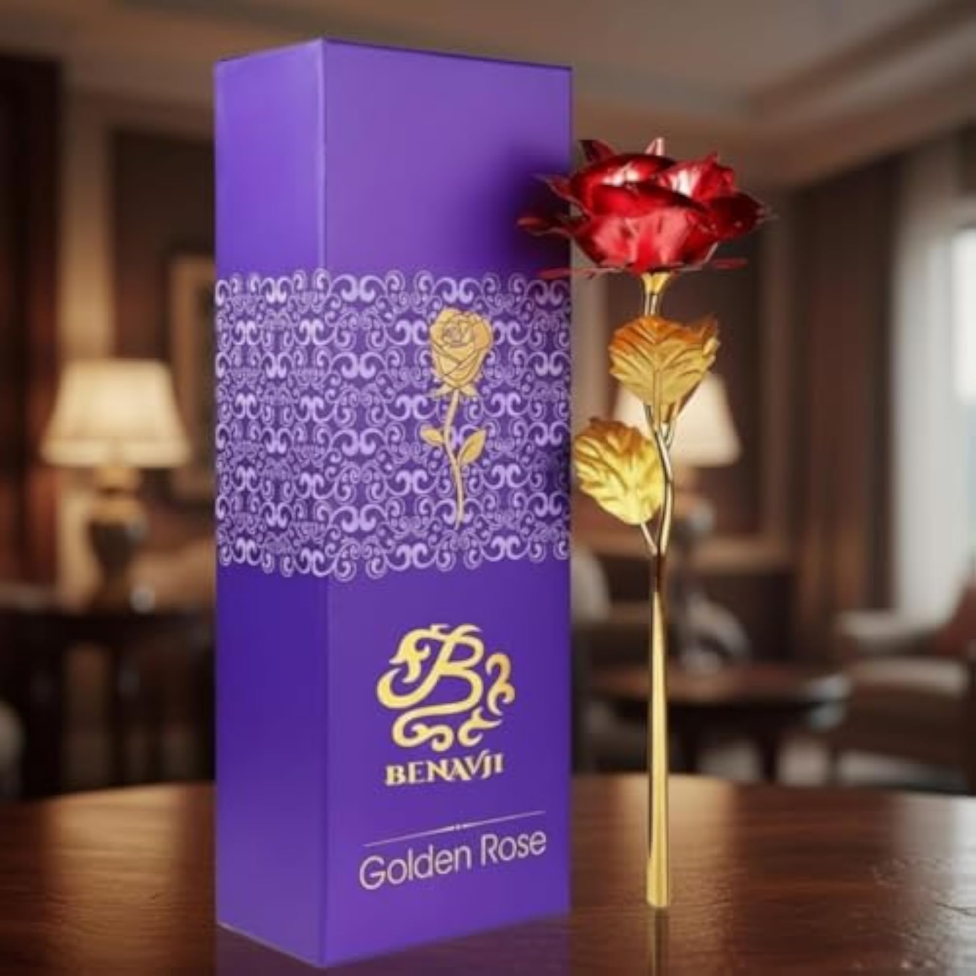 24K Gold Plated Artificial Rose, Luxury Gift