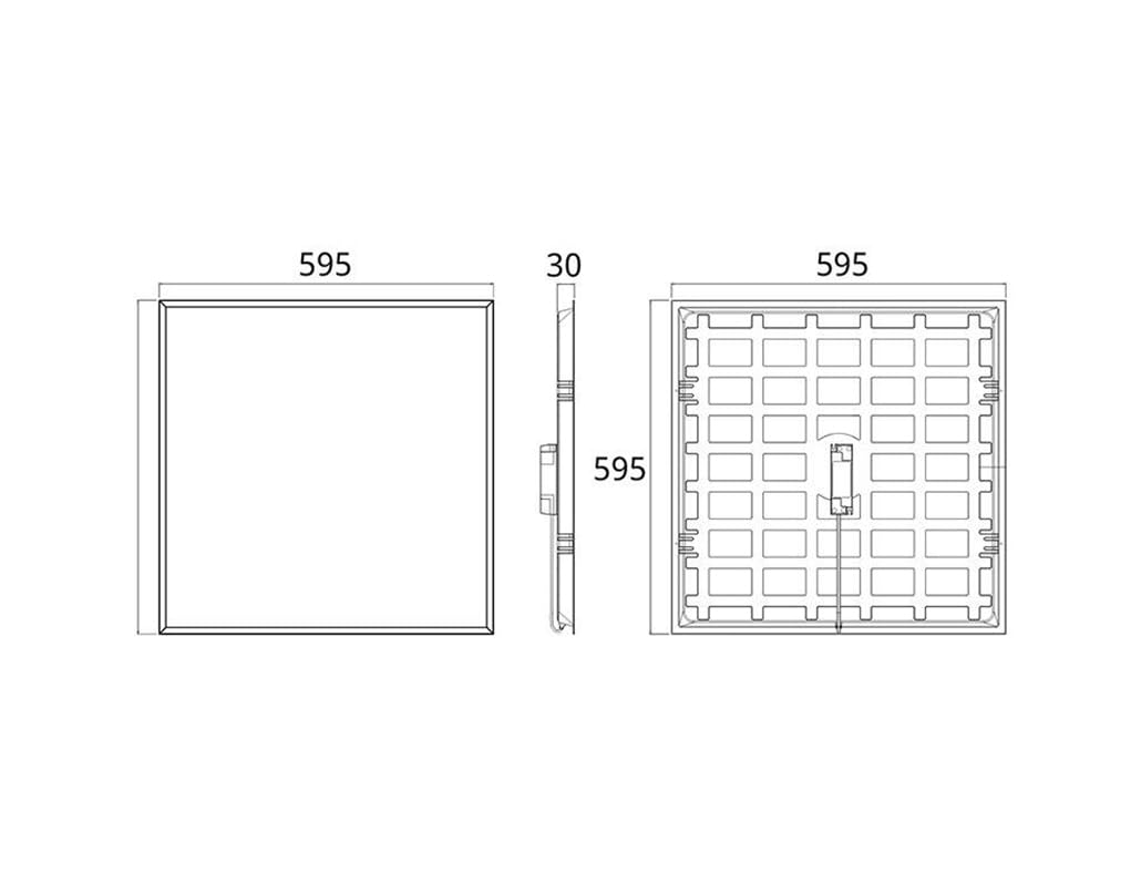 COUSON Panel LED 40W 595mm X 595mm Incluido Transformador Philips,Pack 5 Unidades (Blanco Neutro 4000k)