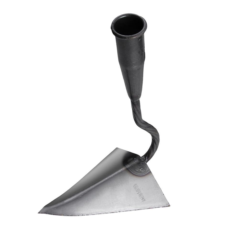 HTU Farm Tools Hoes Small Tip Hoe Agricultural Land Turning Loose Soil Hoe Hand Plow/Manual Plough Rake Hoe Agricultural Farming Equipment
