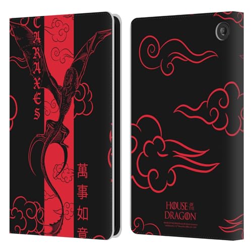 Étui portefeuille cuir Amazon Fire 7 2022 Caraxes Volantes House of The Dragon