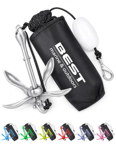 Kayak Anchor, 3.5 LB Folding Anchor System, Paddle Boards, Jet Skis & PWC