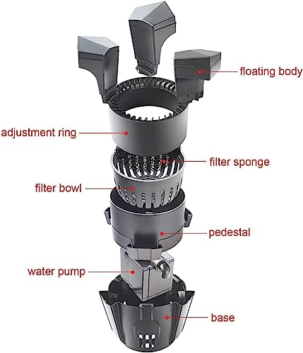 Pulitore automatico per piscine e skimmer galleggiante per laghetto, per laghetto e piscina, efficace estrattore di superfici per la manutenzione del giardino