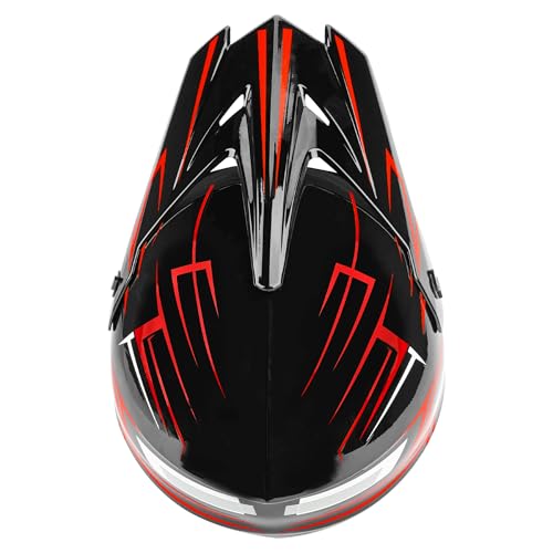 CARTMAN Phantom Red Black Adult Full Helmet Medium, DOT Approved ATV by CARTMAN - Used condition - Image 4