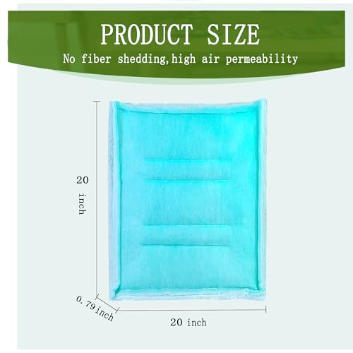 Image of AUC Paint Booth Tacky Intake Filter Pad Series 55, 20 inch x 20 inch (24 /case) Spray Booth Intake Filter with Internal Wire Support Frame