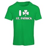 lepni.me T-Shirt Femme « J’Adore la Saint-Patrick » Chemise de fête Irlandaise, Symbole Irlandais Shamrock (XXL Vert Multicolore)