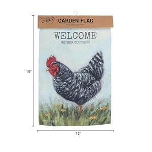 Primitives by Kathy Decorative Garden Flag - Welcome Cluckers Primitives by Kathy Decorative Garden Flag Welcome Cluckers