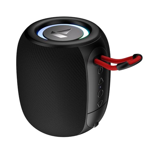 Boat Stone 208 Bluetooth Speaker, 5W Signature Sound, 52MM Drivers, 8H Battery, TWS Feature, Bluetooth Speaker, Wireless Speaker, Portable Speaker (Raging Black)