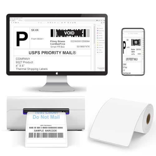image for 9527 Product Shipping Labels 4x6, 20 Rolls x 250 Labels, Direct Therma