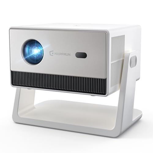 Image of 1500ANSI FHD Smart Projector with Stand, HAPPRUN Projector 4K Decoding with Wifi and Bluetooth, Compatible with Netflix, Built-in Apps,DoIby Audio,Auto Keystone,Movie Projector for Home/Outdoor/Gaming