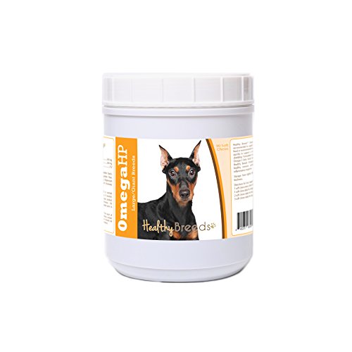 Image of Healthy Breeds German Pinscher Omega HP Fatty Acid Skin and Coat Support Soft Chews 90 Count
