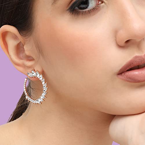 Image of SOHI Hoop Earring For Women and girls, Indo-western Earrings, Fashion Accessories, jewellery for women, Fancy earrings, artificial earrings for ladies