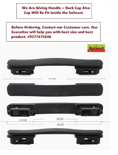 Image of Repair Replacement Luggage Pull Handle for Suitcase Trolley Bag Suitcases Handle for Luggage Parts Spare Strap Black (AT Handle, Combo of 1)